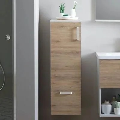 Dulap mediu suspendat KolpaSan Evelin mdf stejar 102x37 cm
