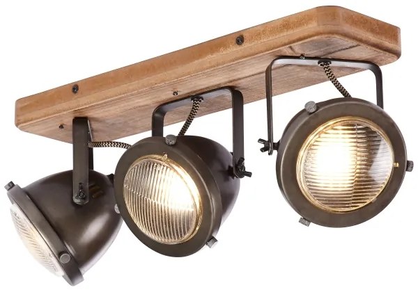 Brilliant - Spot CARMEN WOOD 3xGU10/5W/230V maro