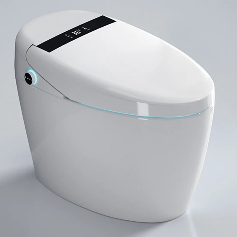 Set vas WC pe pardoseala Relax Regal alb cu functie bideu electric si capac softclose