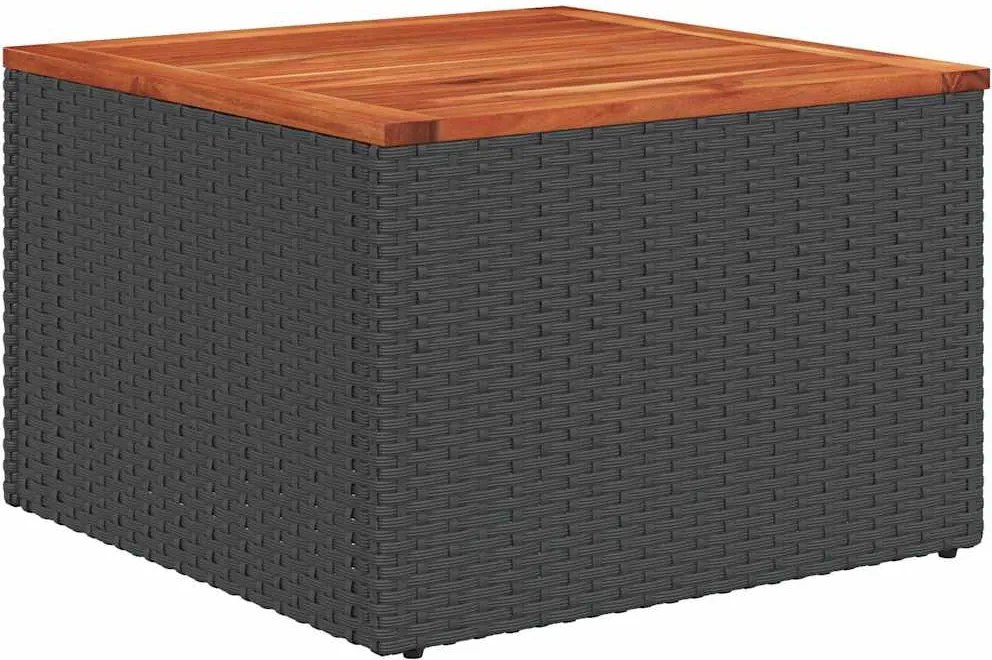 vidaXL Set de canapele pentru grădină 7 pcs Negru și Crem poliratan