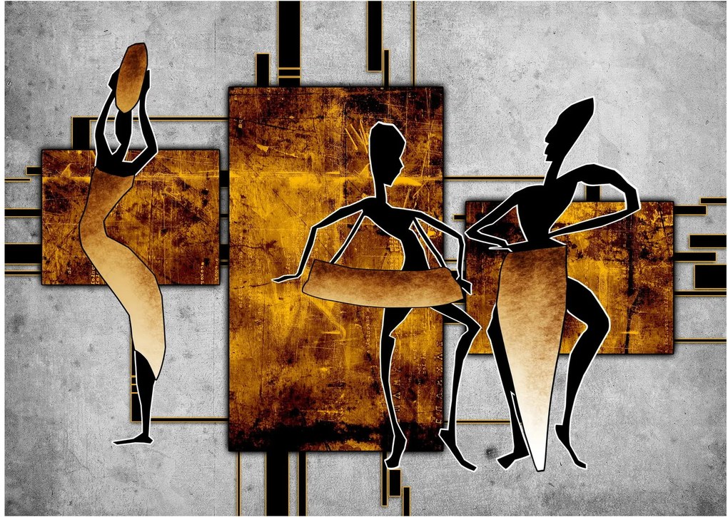 Tablou pe sticlă - Motiv cultura africană (70x50 cm)