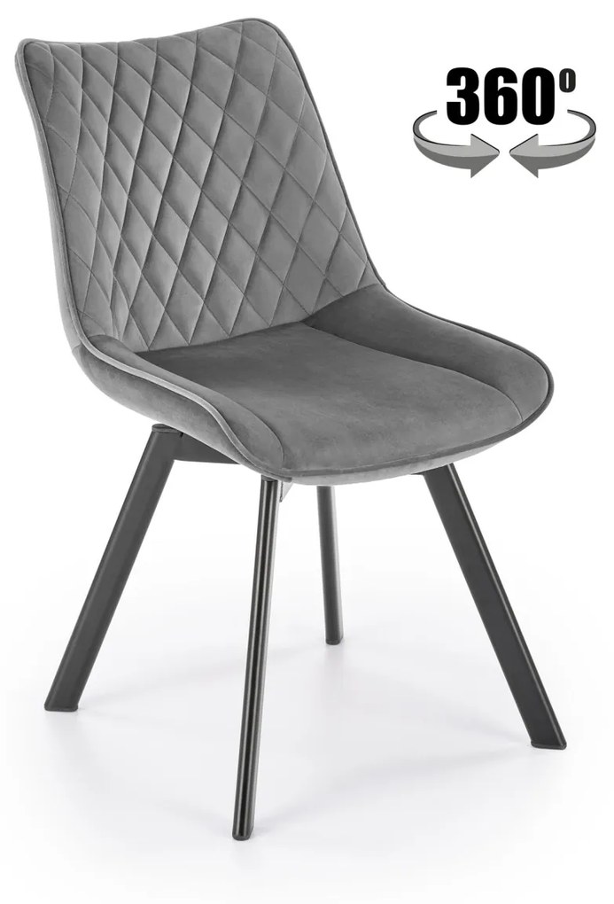 Scaun K520 velvet gri