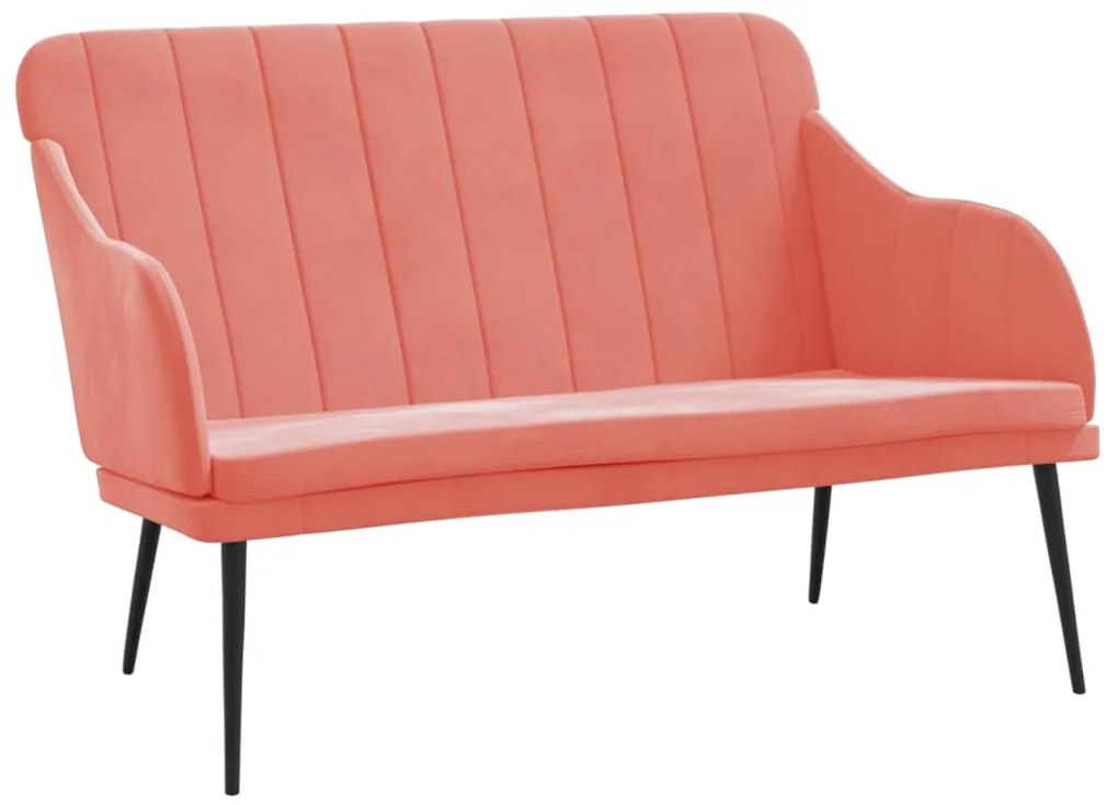 351467 vidaXL Bancă, roz, 110x76x80 cm, catifea