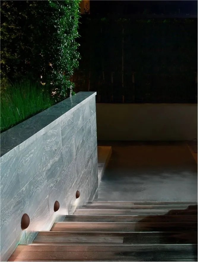 Aplica exterior cu iluminat jos LED IP65 PASSO corten
