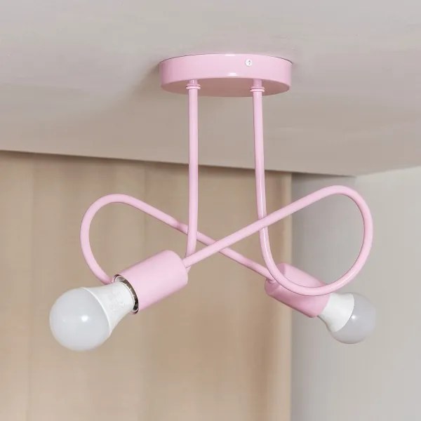 Lustră aplicată OXFORD 2xE27/15W/230V roz