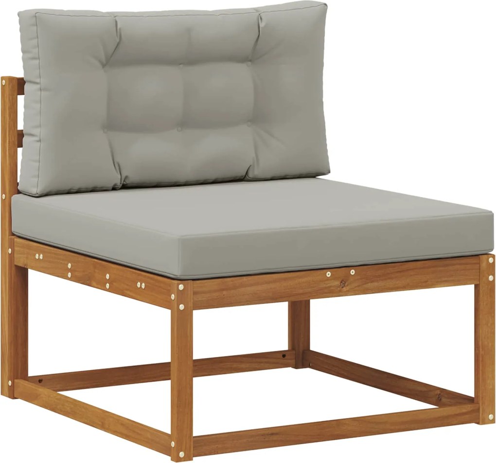 vidaXL Canapea Medie pentru Exterior Lemn Solid de Acacia natural