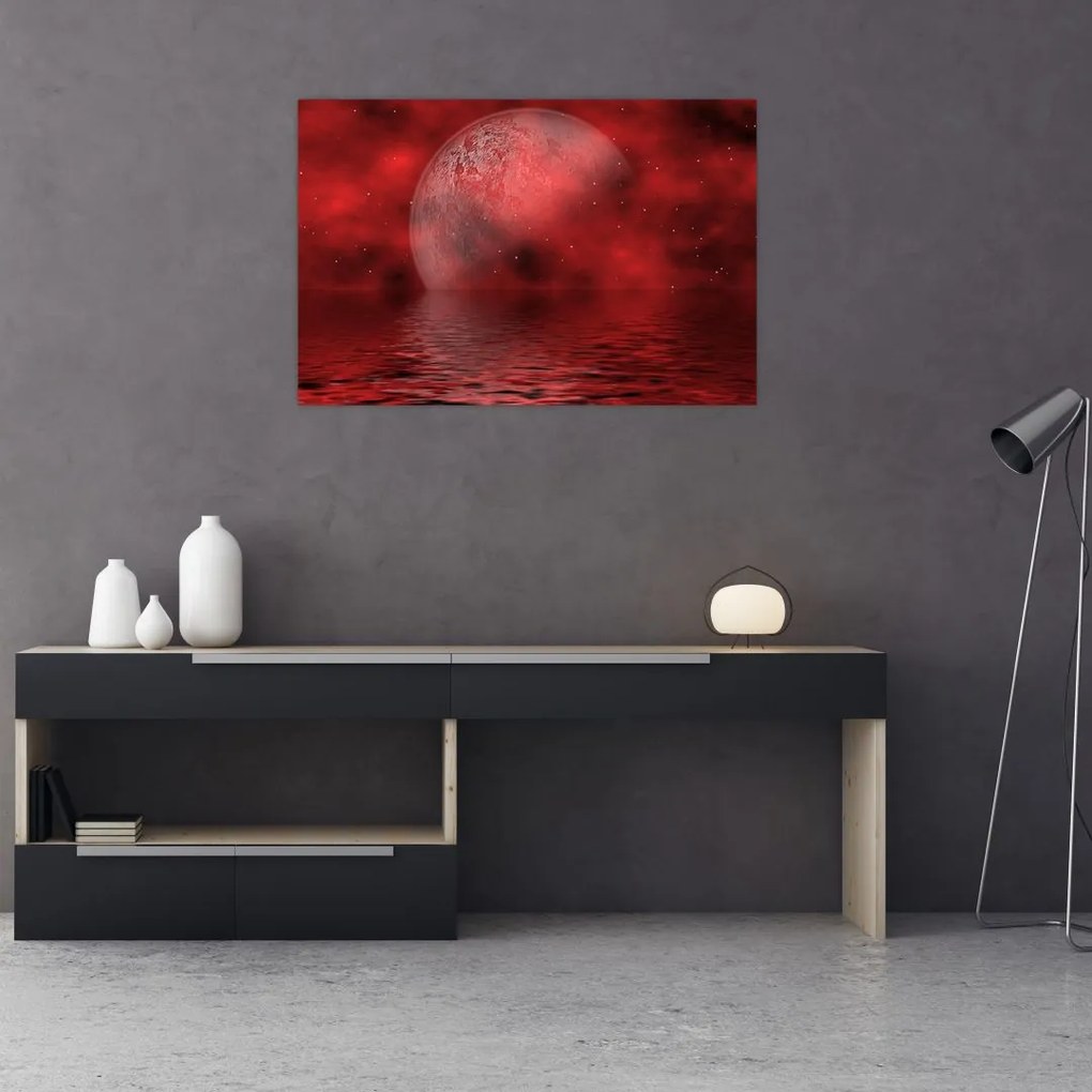 Tablou - Luna pe nivelul apei (90x60 cm)