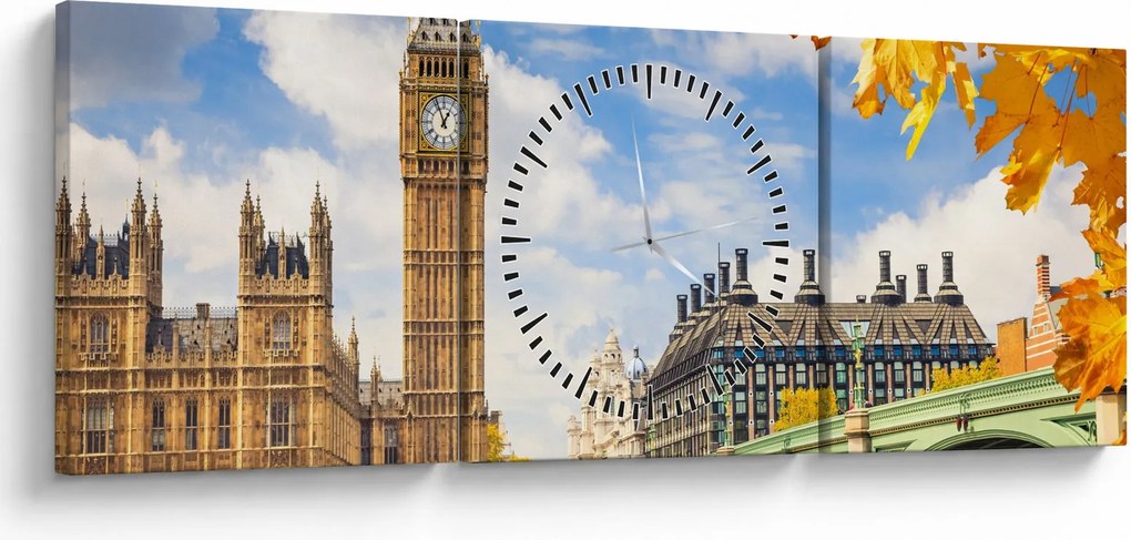Tablou - Big Ben, Londra (cu ceas) (90x30 cm)