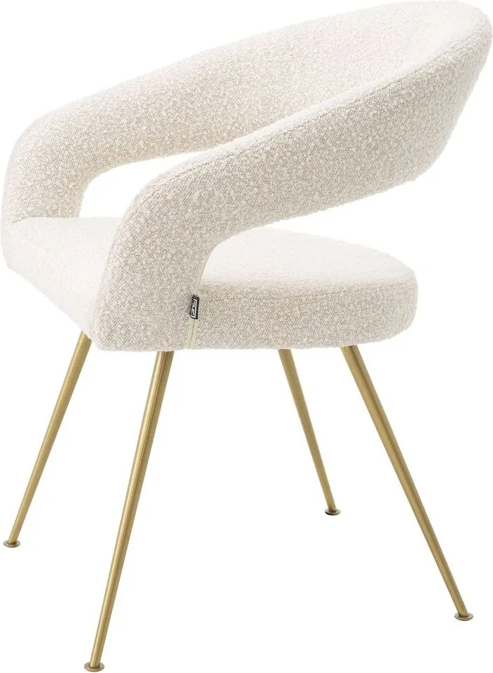Scaun design elegant LUX Bravo, boucle crem 116146 HZ