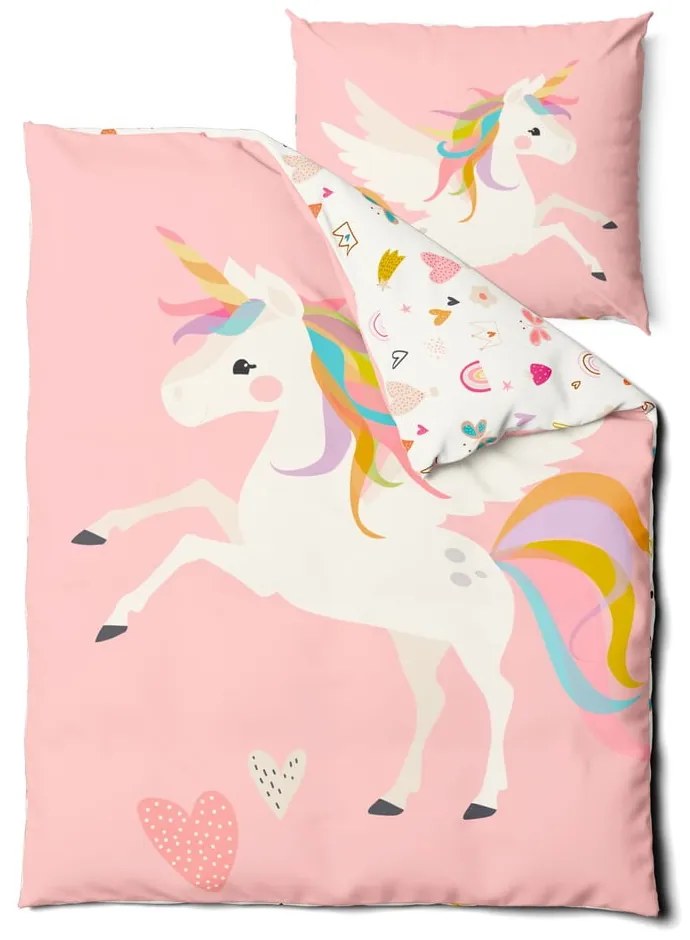 Lenjerie de pat pentru copii din bumbac 140x200 cm Unicorn – Bonami Selection