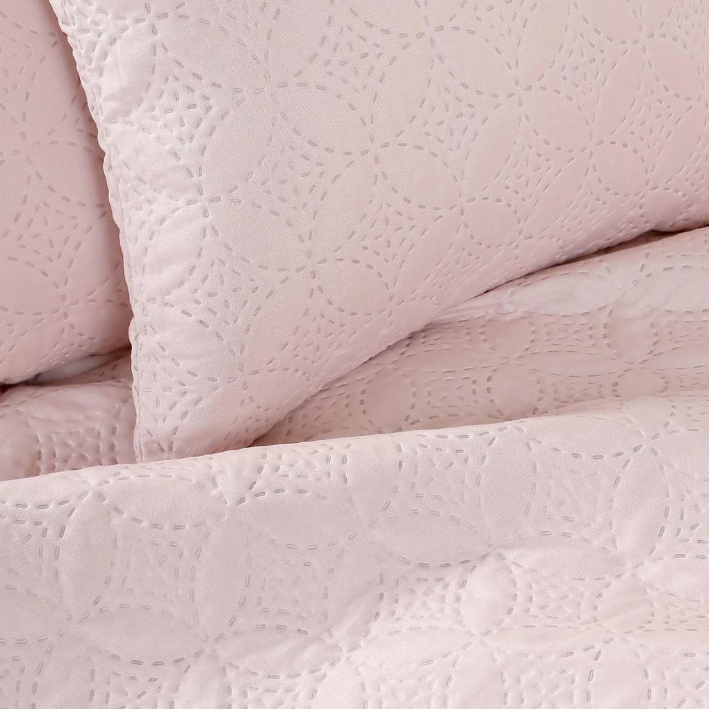 Goldea cuvertură de pat bella - ornamente pe roz-crem 140 x 200 cm