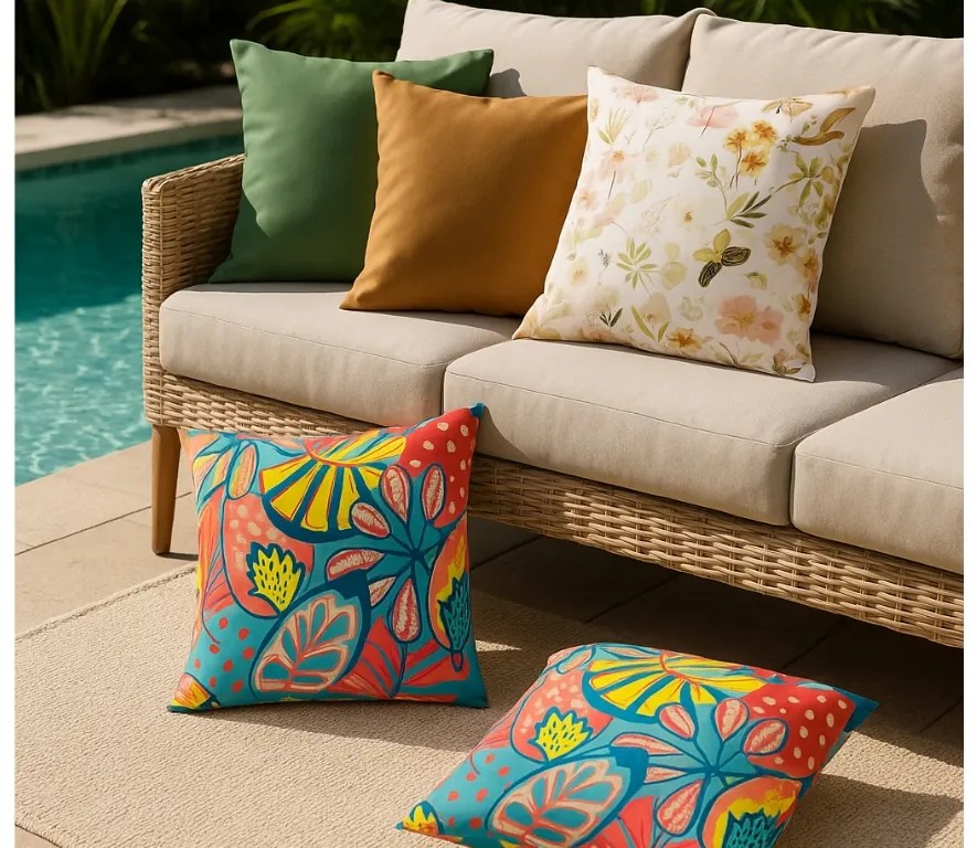 Perna de exterior ELAROSA 45x45 cm, crem