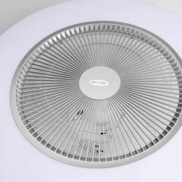 Plafonieră LED dimabilă cu ventilator Brilagi AURA LED/38W/230V argintiu + telecomandă