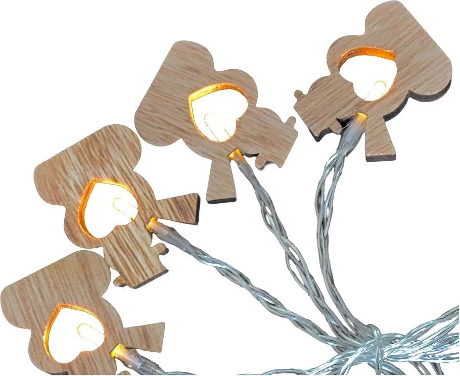 Șirag luminos cu 10 lumini LED galbene Snowmen Casa Selección