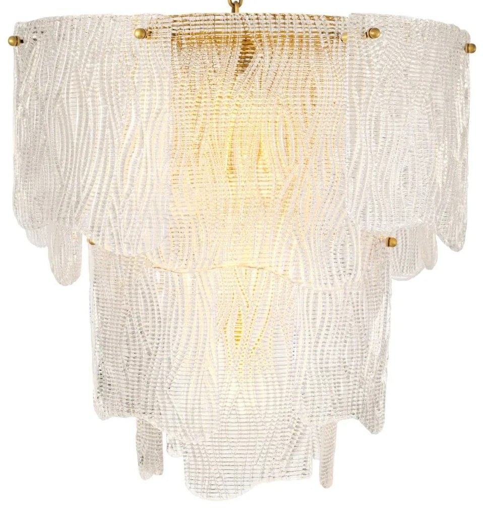 Candelabru LUX design deosebit Asinara S, sticla texturata
