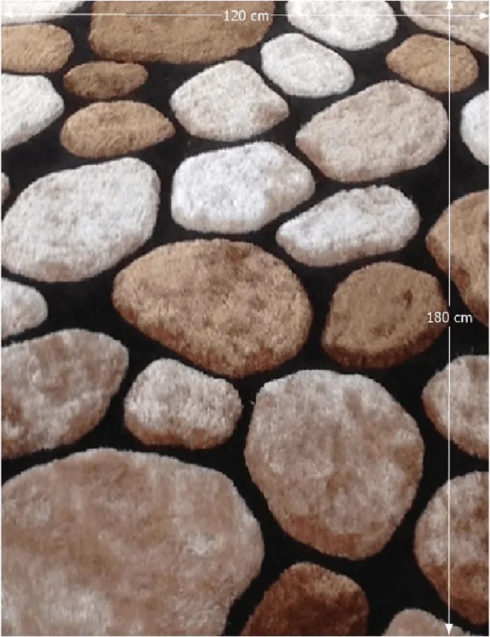 Covor 120x180 cm, maro/bej/negru, PEBBLE TYP 2