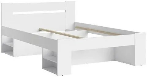 Pat matrimonial 140 cm Nepo Plus 13 (alb) . 1098325
