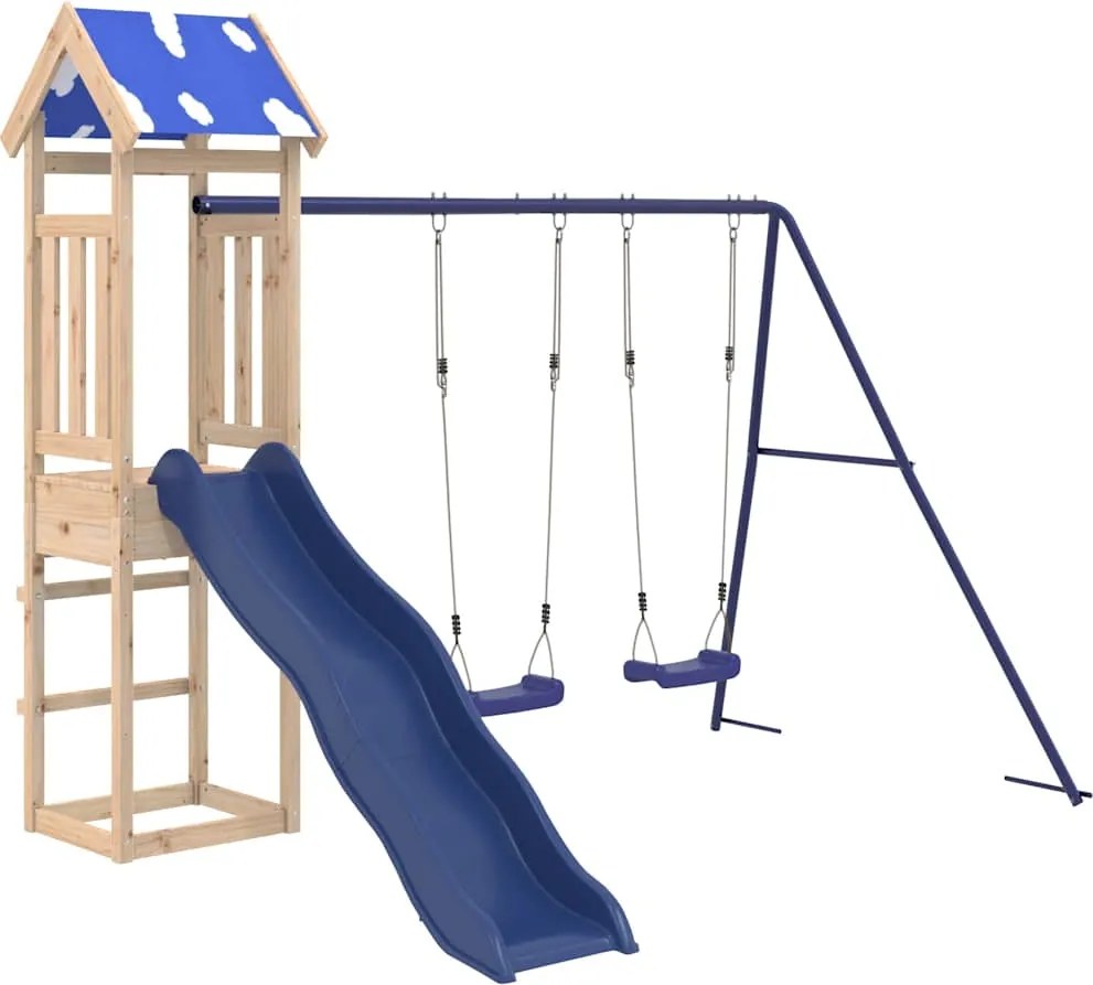 vidaXL Set de joacă pentru exterior, lemn masiv de pin