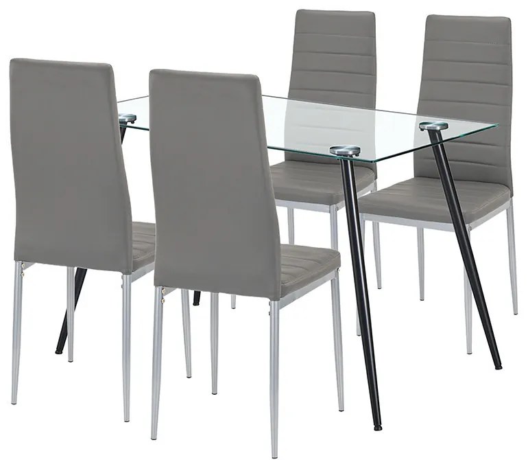 Nash 4+1 set de sufragerie gri-gri