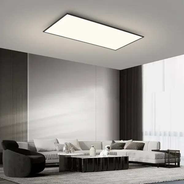 Brilagi - Plafonieră LED reglabilă SLIMFRAME, 80 W, 230 V, 120 x 60 cm, neagră, cu telecomandă