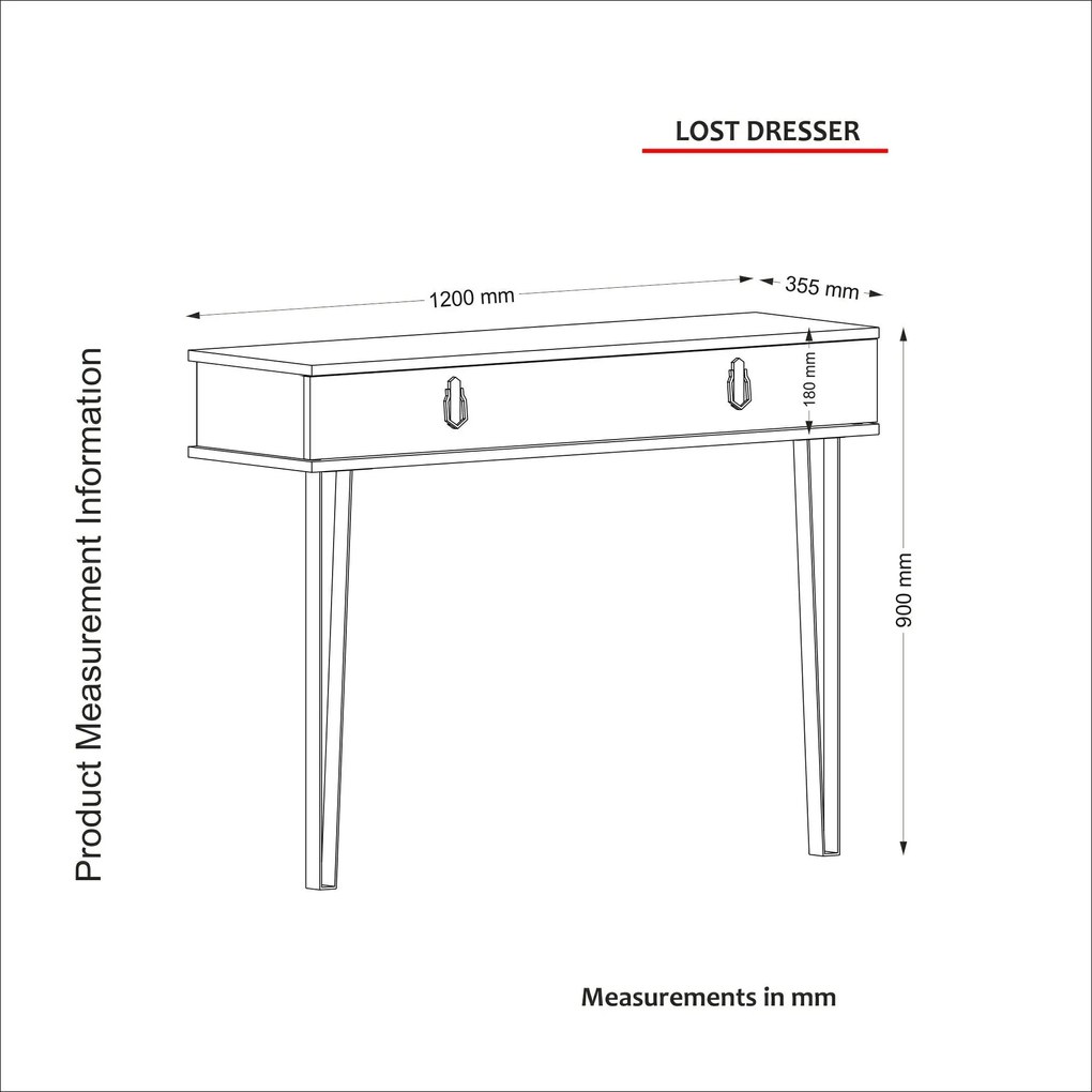 Consolă Lost - Walnut