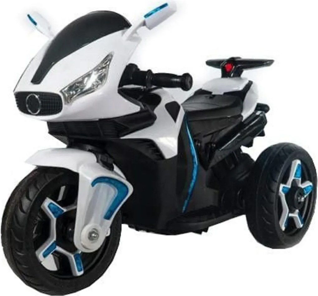 Motocicleta Electrica cu Acumulator Pentru Copii NOVOKIDS™ Shadow Motor, 2-6 ani, max 40 kg, Cu Sunete si Lumini LED, Trotineta Electrica, 3 Roti,