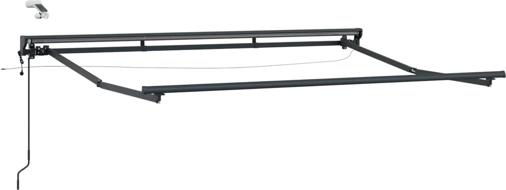 vidaXL Cadru de copertină electrică cu LED-uri Antracit 3,5 x 2,5 m