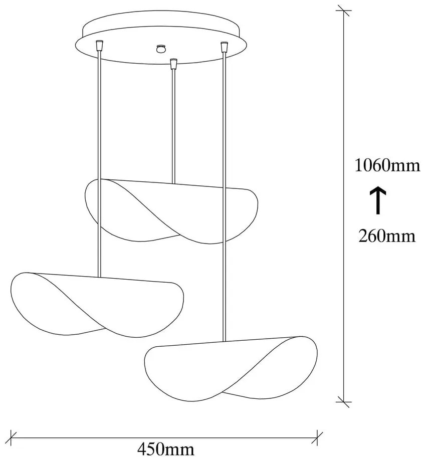 Lustră neagră/aurie cu abajur din metal ø 45 cm Sivani – Opviq lights