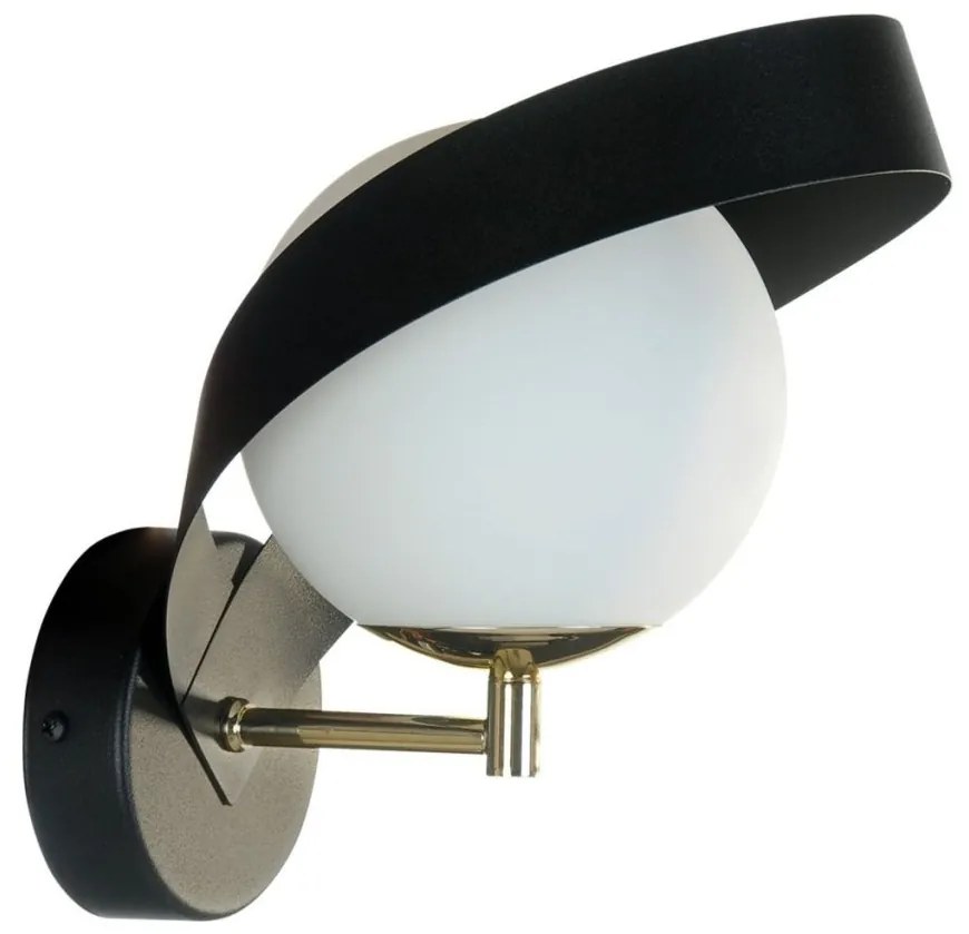 Aplica de perete design modern Nela negru, auriu