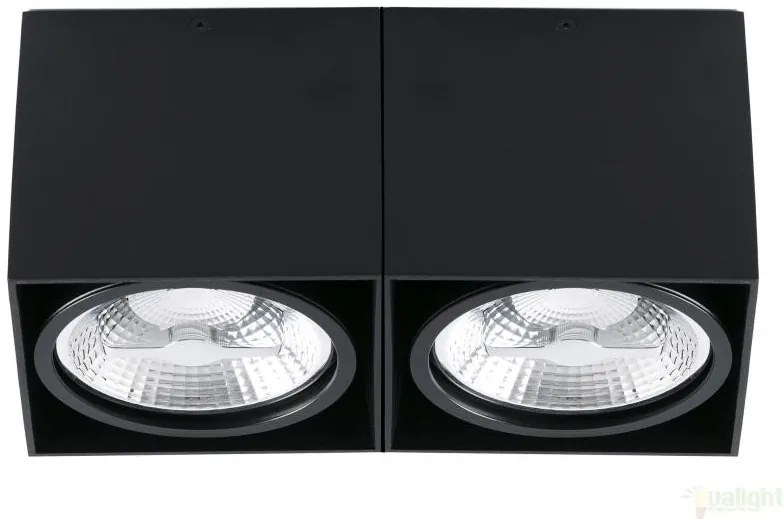 Plafonier negru cu 2 spoturi directionabile cu design modern, TECTO-2 63277