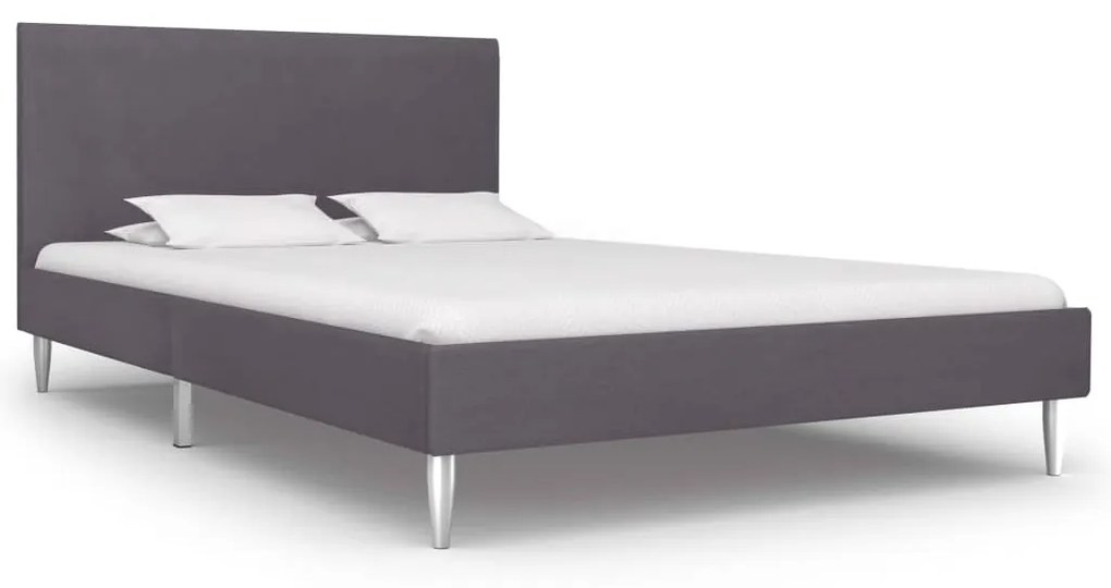 280947 vidaXL Cadru de pat, gri, 120 x 200 cm, material textil