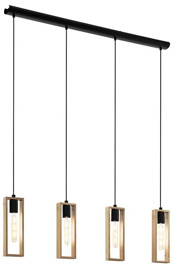 Eglo 44053 - Lustră suspendată pe cablu LITTLETON 4xE27/60W/230V