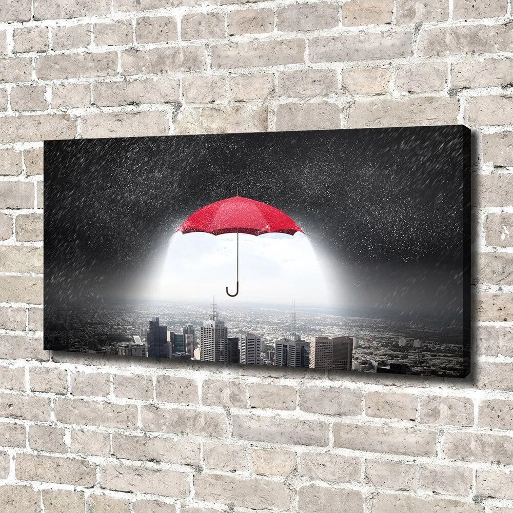 Tablou canvas Umbrela deasupra orașului