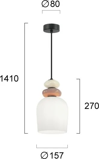Lustră suspendată pe cablu VALISIA 3xE27/40W/230V bej/măsliniu