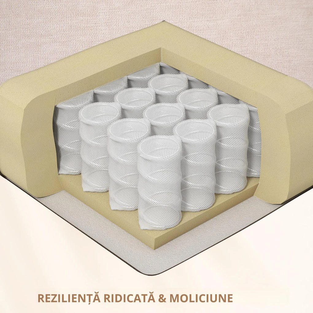 HOMCOM Fotoliu Reclinabil 145° cu Masaj și Încălzire cu 5 Programe și 8 Puncte Vibrante, Buzunare de Depozitare, Bej | Aosom Romania
