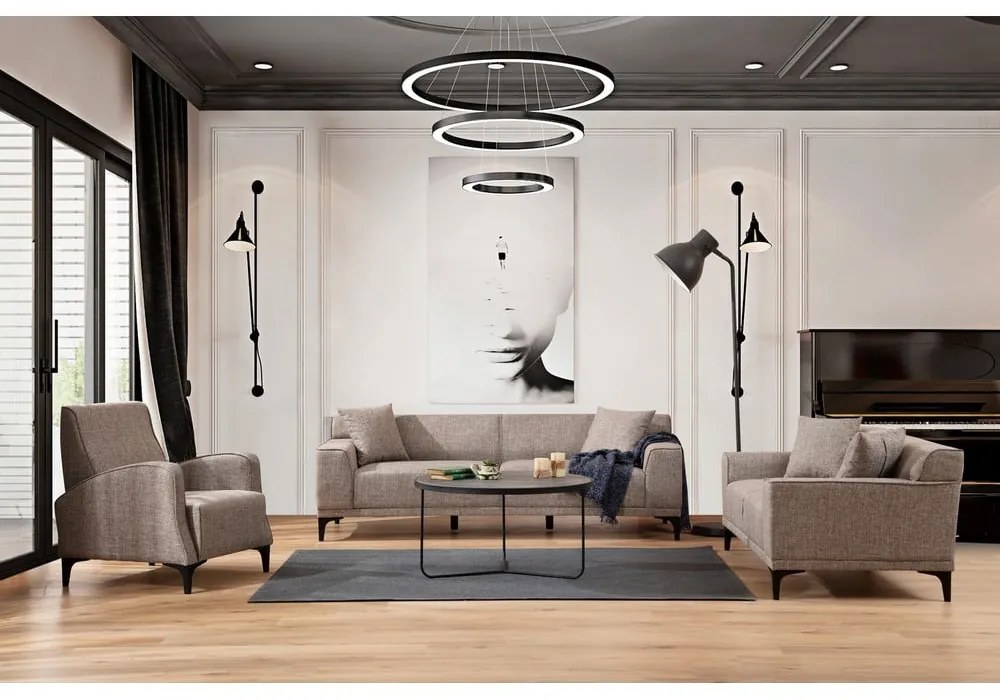 Canapea maro deschis 215 cm Petra – Balcab Home