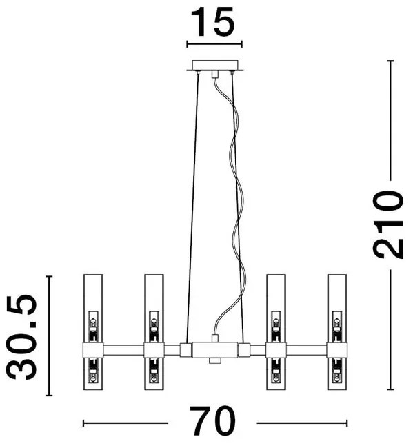 Lustra suspendata design modern CENTURY D70cm