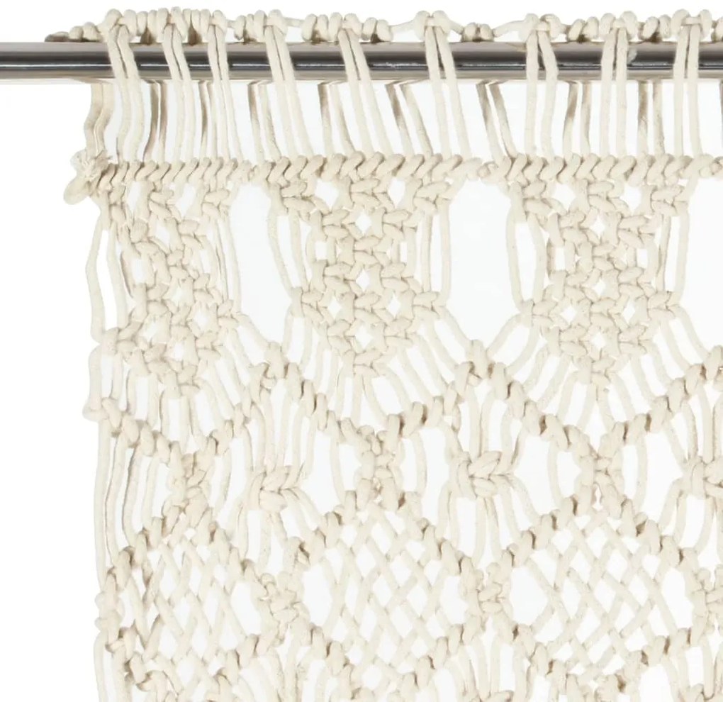 Perdea macrame, 140 x 240 cm, bumbac 1, Crem