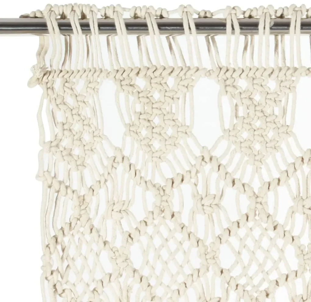 Perdea macrame, 140 x 240 cm, bumbac 1, Crem