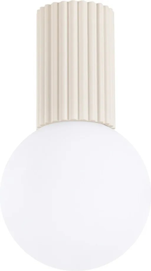 Plafonieră crem cu abajur din sticlă ø 12 cm Orbital – Sollux