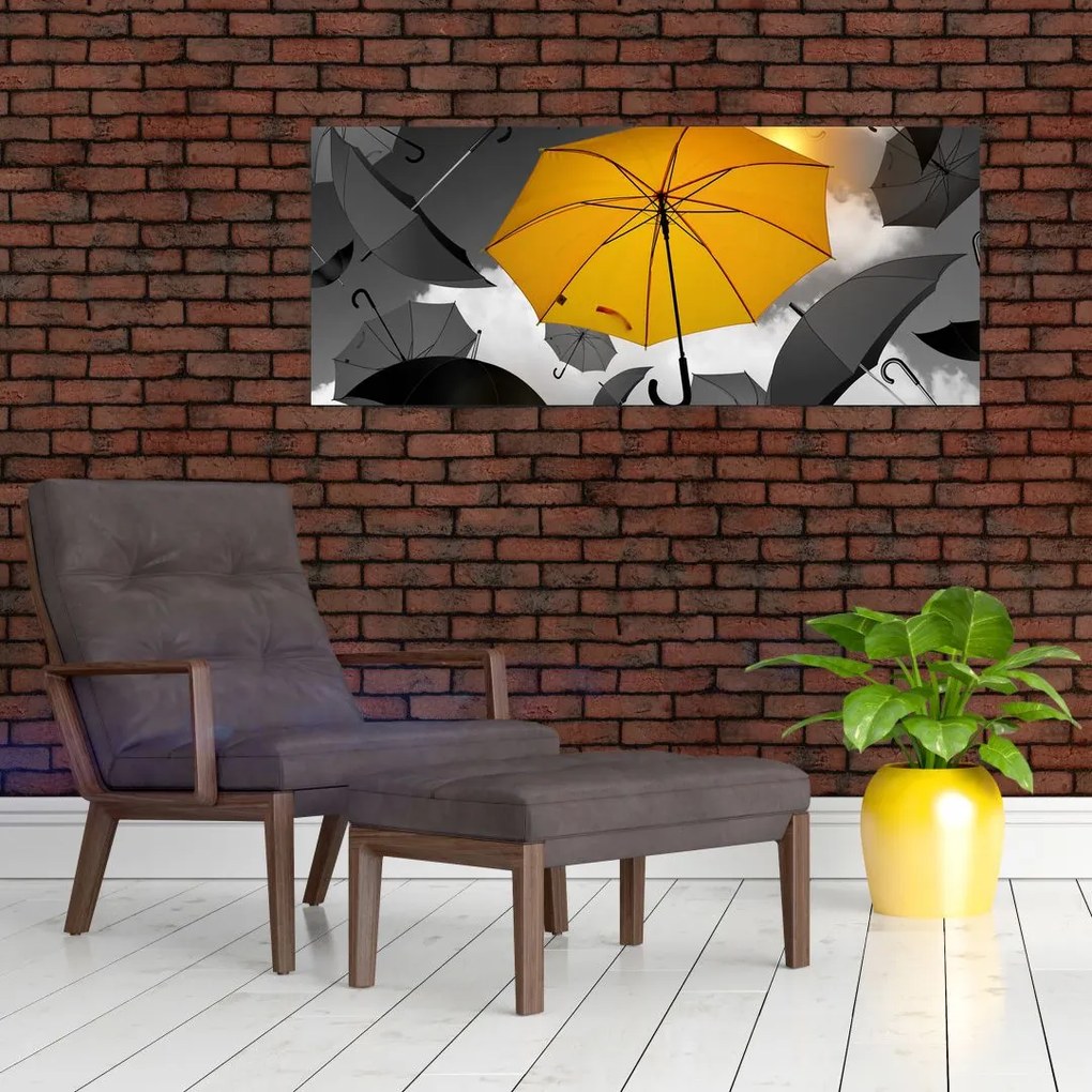 Tablou - Umbrelă galbenă (120x50 cm)