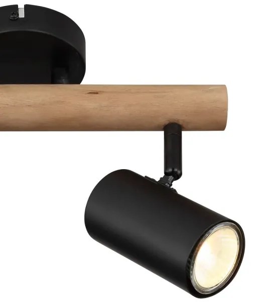 Spot HERTI 2xGU10/5W/230V lemn/metal Globo 57913-2