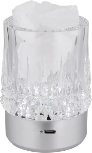 Globo 21044S - Lampă de birou LED LIZZY cu control tactil LED/1W/5V 3000K 1200 mAh argintie