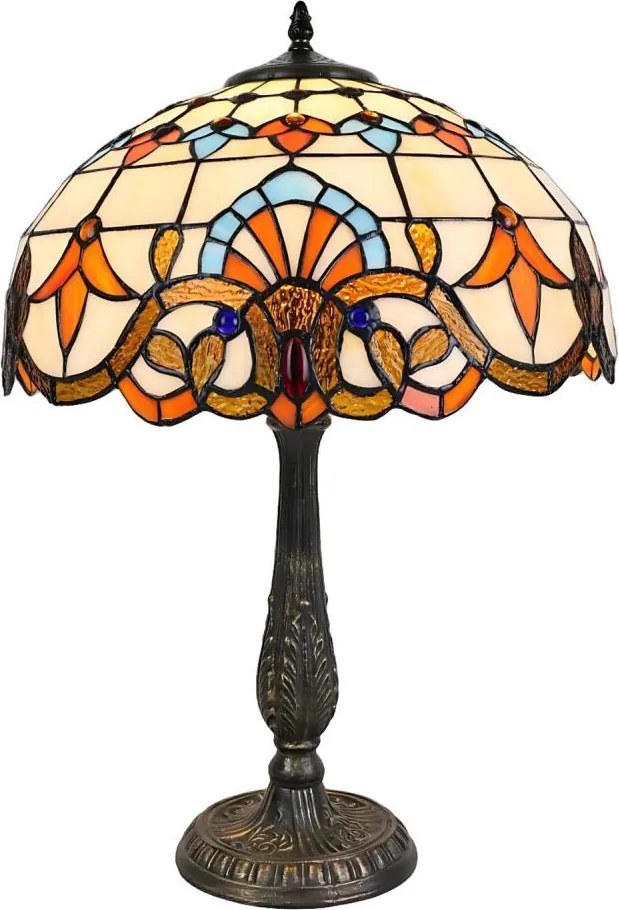 Brilagi - Lampă de masă în stil Tiffany cu vitralii MIRABELLA 2xE27/60W/230V