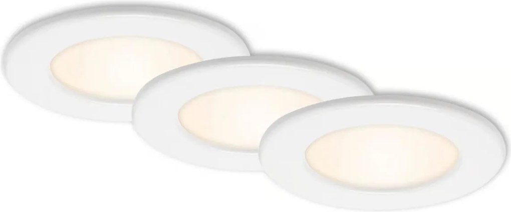 Set 3x spoturi LED încastrate pentru baie 6W/230V 3000K IP44 alb