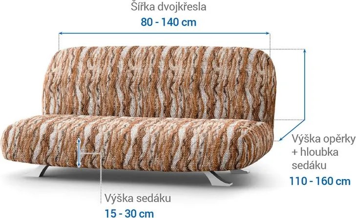 Gaico Huse bielastice OCEANO NOU cărămizii 2fotoliu cu manere de lemn (l. 80 -140 cm)