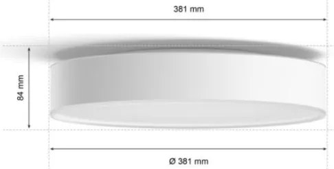 Plafonieră LED pentru baie dimabilă Hue LED/19,2W/230V IP44 d. 381 mm Philips + telecomandă