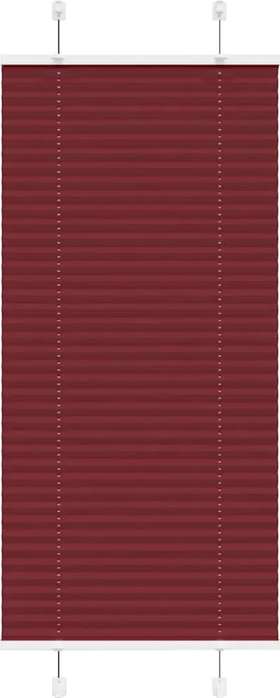 vidaXL Jaluzea plisată Bordeaux Roșu 55x150 cm Lățime țesătură