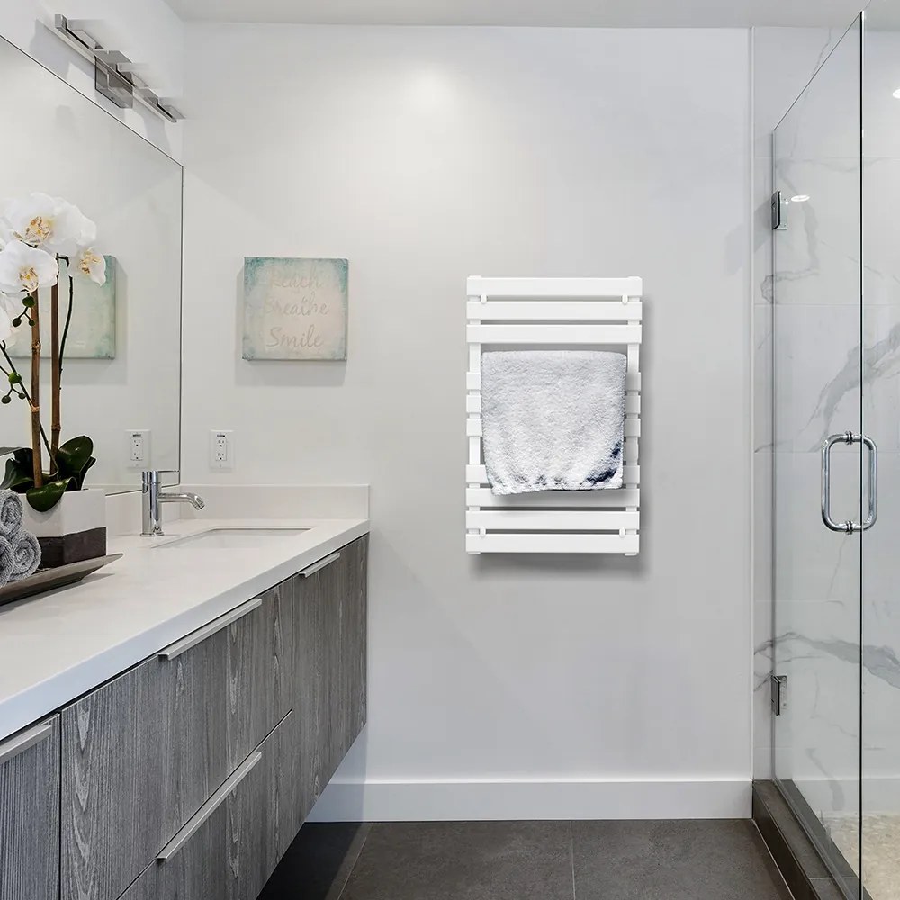 Radiator electric pentru prosoape 500W alb