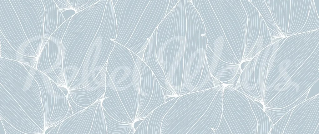 Fototapet, Big Leafs, Baby Blue, Rebel Walls